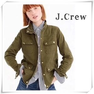 J.Crew Downtown Field Jacket Utility Safari Jacket in Green Style #H7904